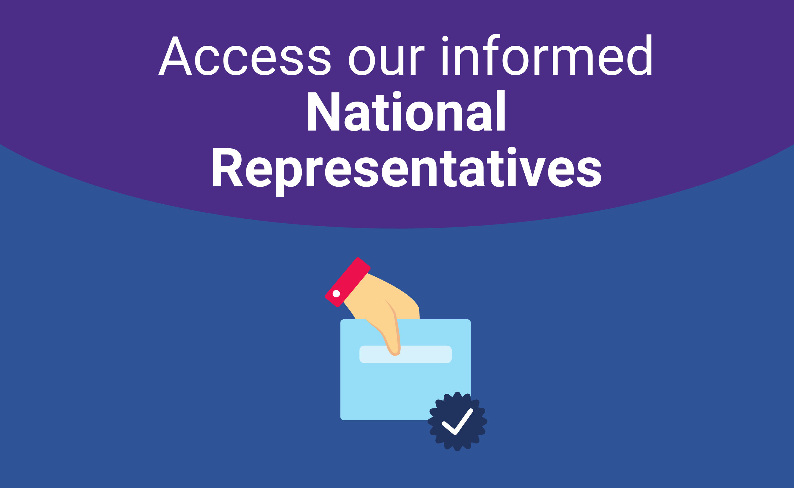 Access our informed National Representatives
