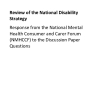 NMHCCF - Submission: Response to the Review of the National Disability Strategy